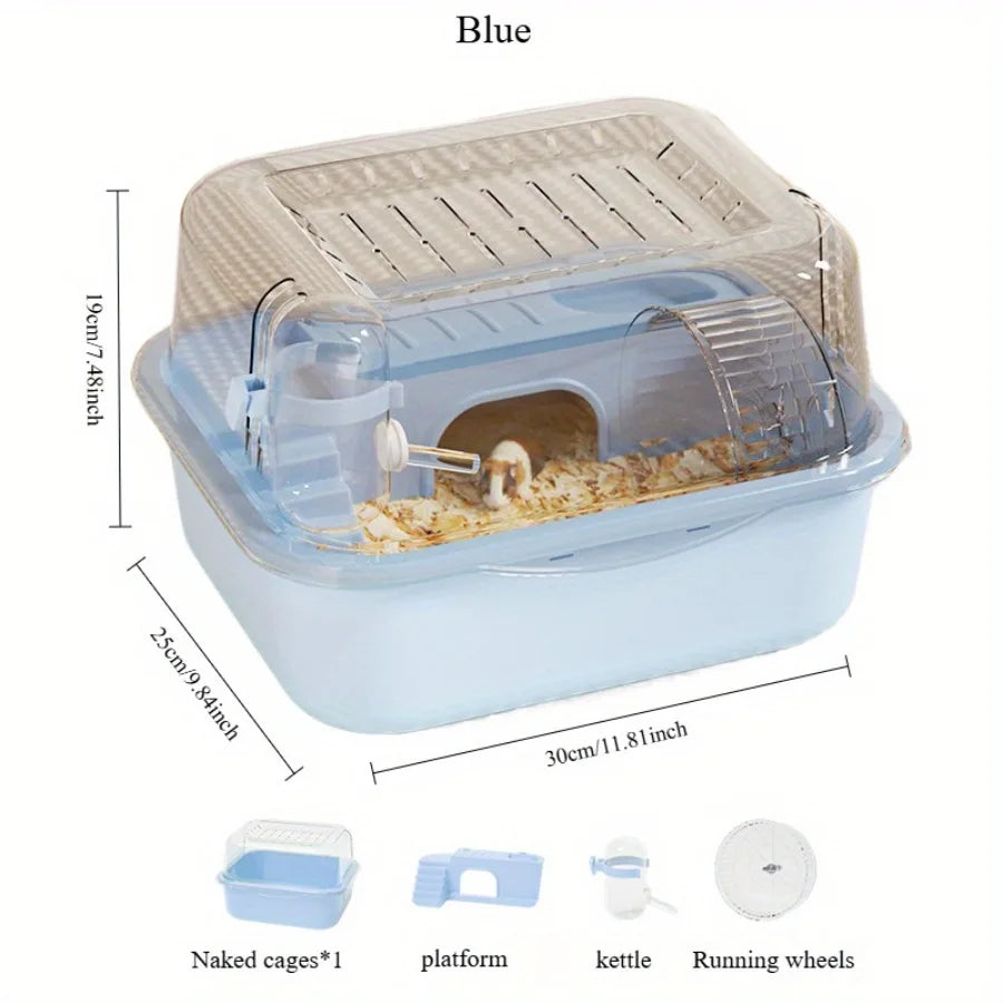 1pc Indoor Double Layer Hamster Cage Golden Bear Cage Large Space Hamster Castle Cage Detachable and Washable Small Pet Habitat