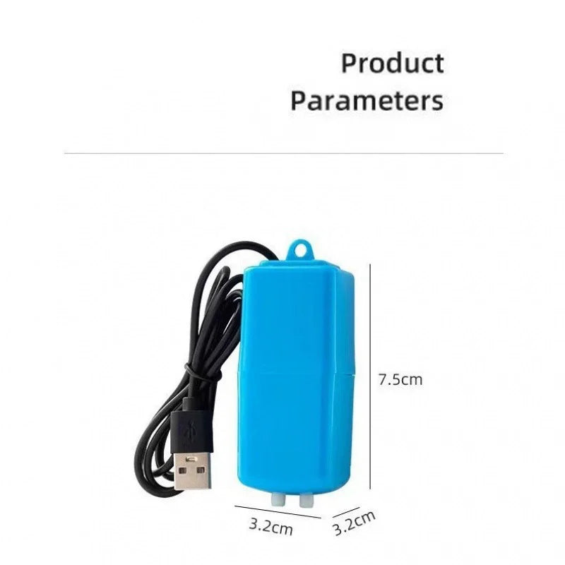 Usb Aquarium Air Pump Portable Silent High Air Volume Oxygenator For Fish Tank Aquatic Accessories Fish Keeping Supplies