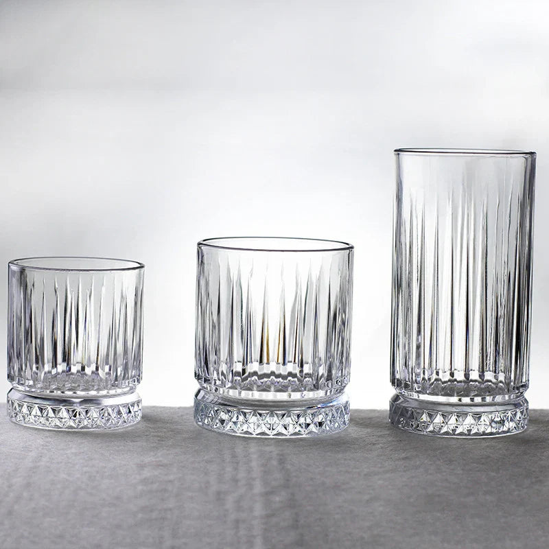 Dlight Decor Diamond Stripe Glass Coffee Cups (100–450ml)