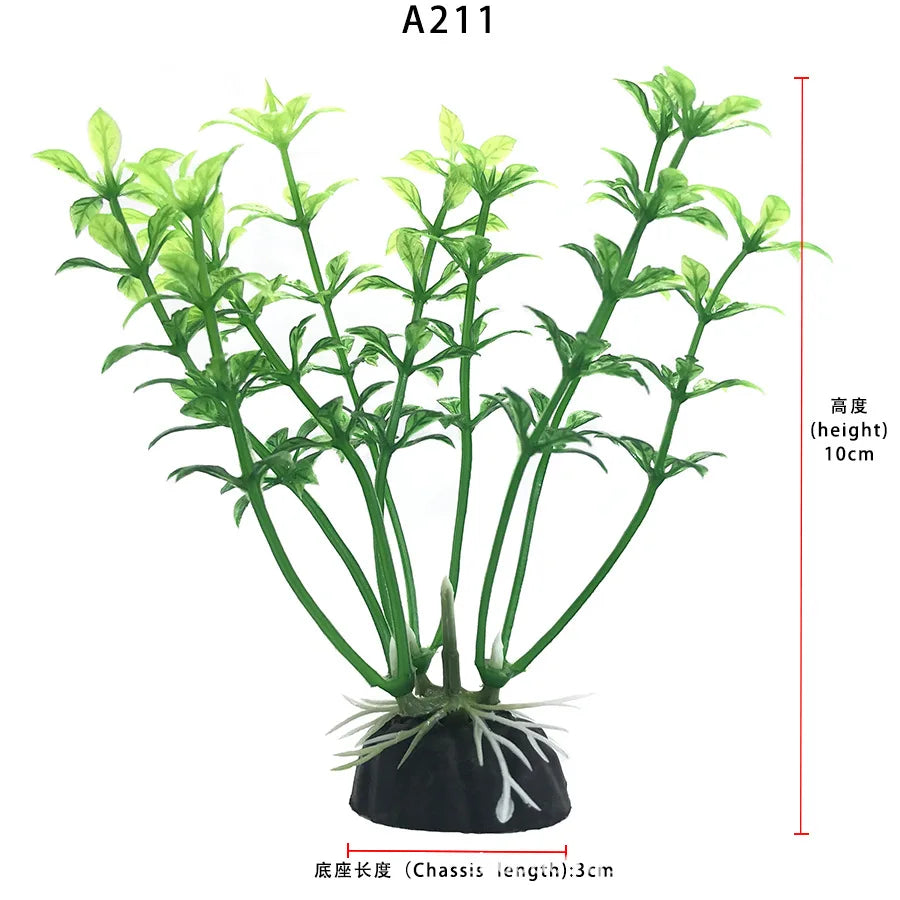 Aquarium Decorations Simulated Aquatic Plants Fish Tank Landscaping Plastic Seagrass Ornaments for Aquatic Pet Supplies