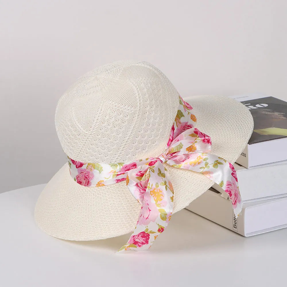 Summer Hats For Women Sun Hat Beach Ladies Fashion Ribbon Fisherman's hat Lady Casual Sun Hats For Women Straw Hat