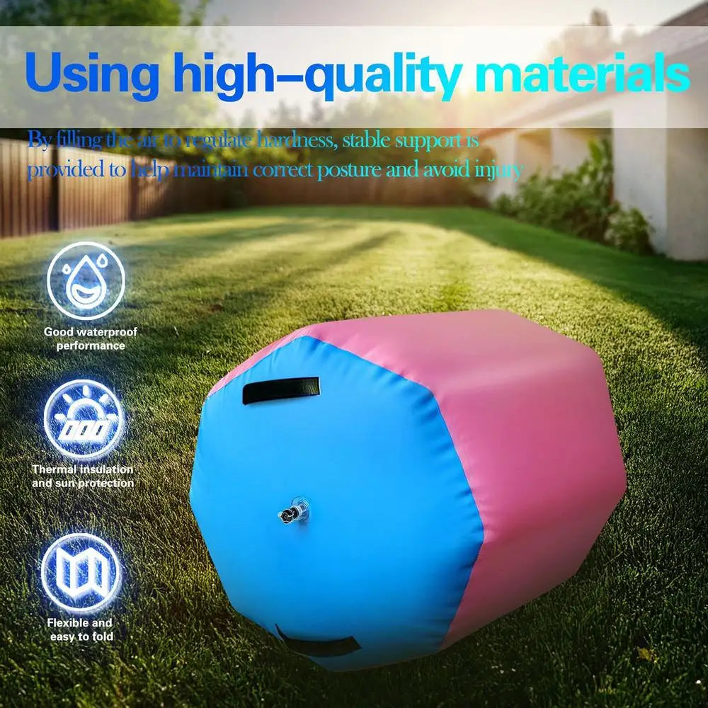 Air Roller Gymnastics Barrel Non-Slip Soft Equipment Gymnastics Skill Tumbling Roller for Fitness Training Home Yoga Gym Indoor