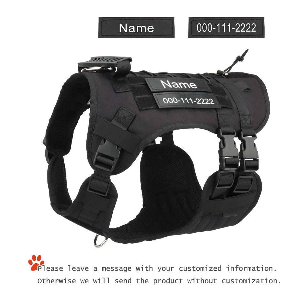 Personalized Name Dog Harness Customized Phone Breathable Adjustable Pet Harness for Medium Large Dog Chest Strap Vest