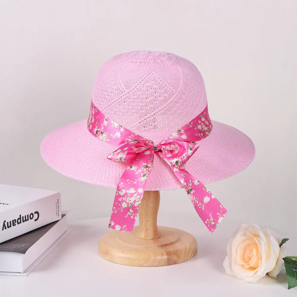 Summer Hats For Women Sun Hat Beach Ladies Fashion Ribbon Fisherman's hat Lady Casual Sun Hats For Women Straw Hat