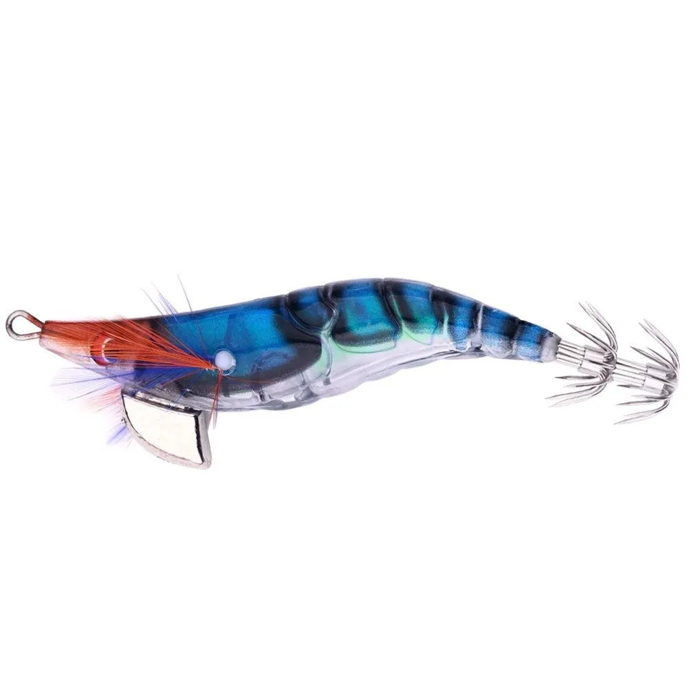 10cm 12g Fishing Lure 2.5# hook Artificial Noctilucent Squid Cuttlefish Jigs Noctilucent Wood Artificial Squid Hook Jigs
