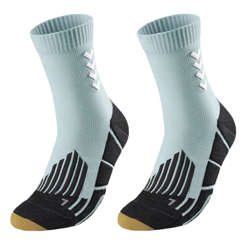 Sports Cycling Socks Breathable Anti-Slip Moisture-Wicking Football Socks Cushioned  Men Middle Tube Athletic Basketball Socks