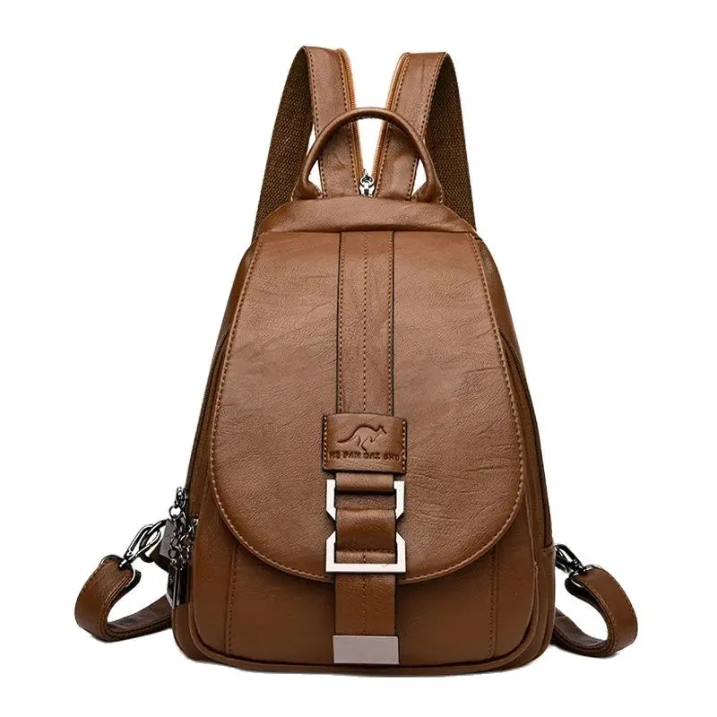 Designer Multifunctional Backpacks Women Fashion Anti theft Leather Travel Backpack Large Capacity School Bags for Teenage Girls