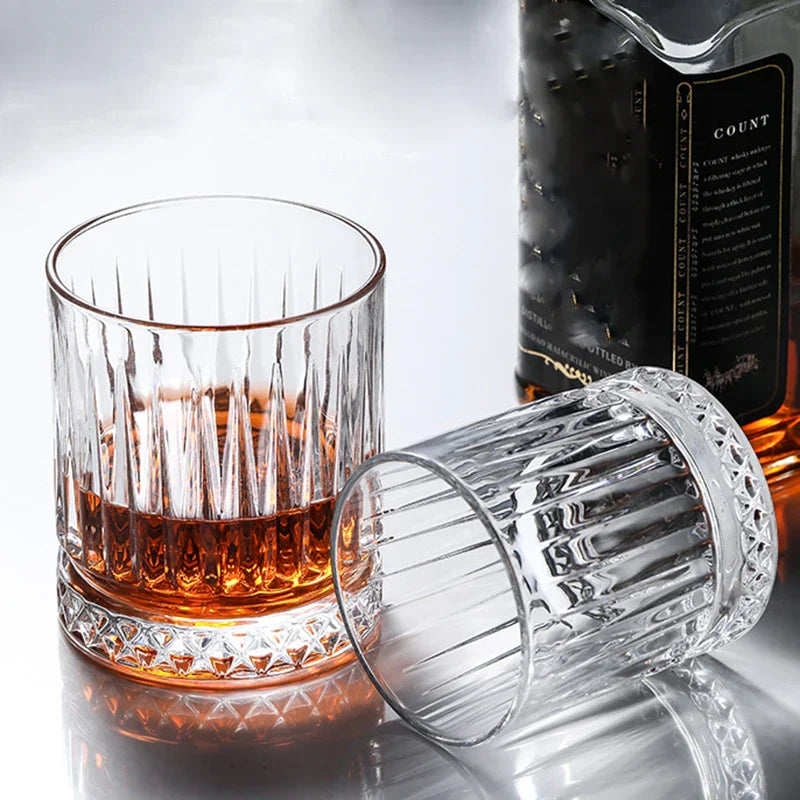 Dlight Decor Diamond Stripe Glass Coffee Cups (100–450ml)