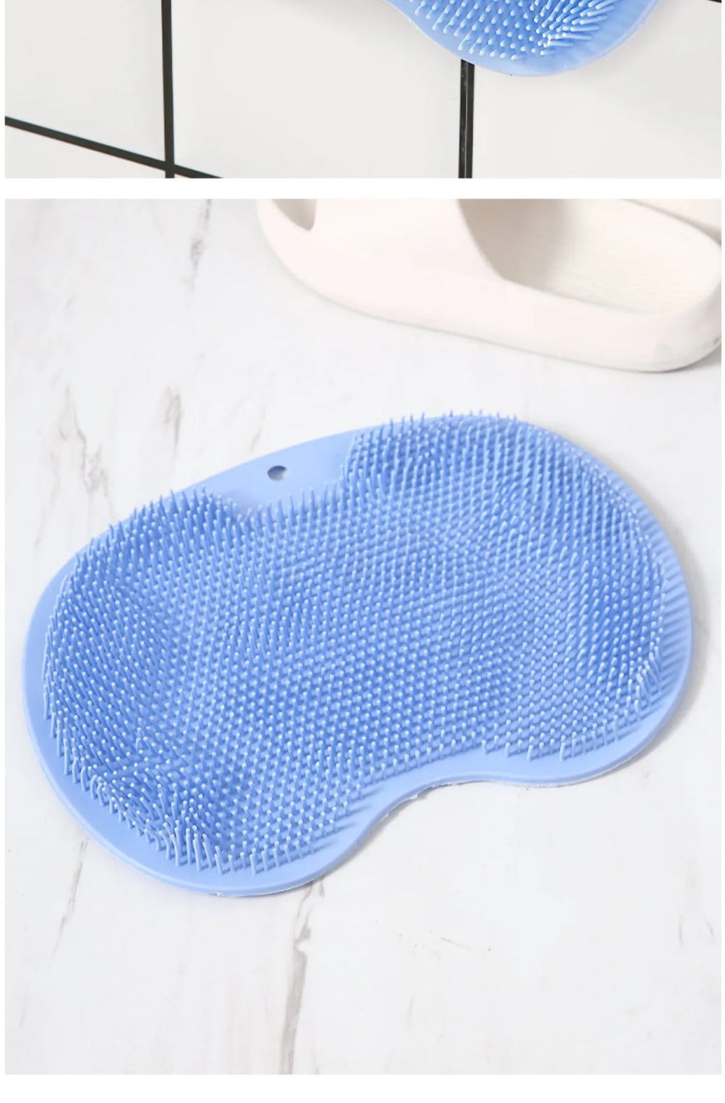 Bathroom wall pasting, back wiping, lazy silicone bath brush, suction cup, back wiping, foot massage cleaning, bath brush