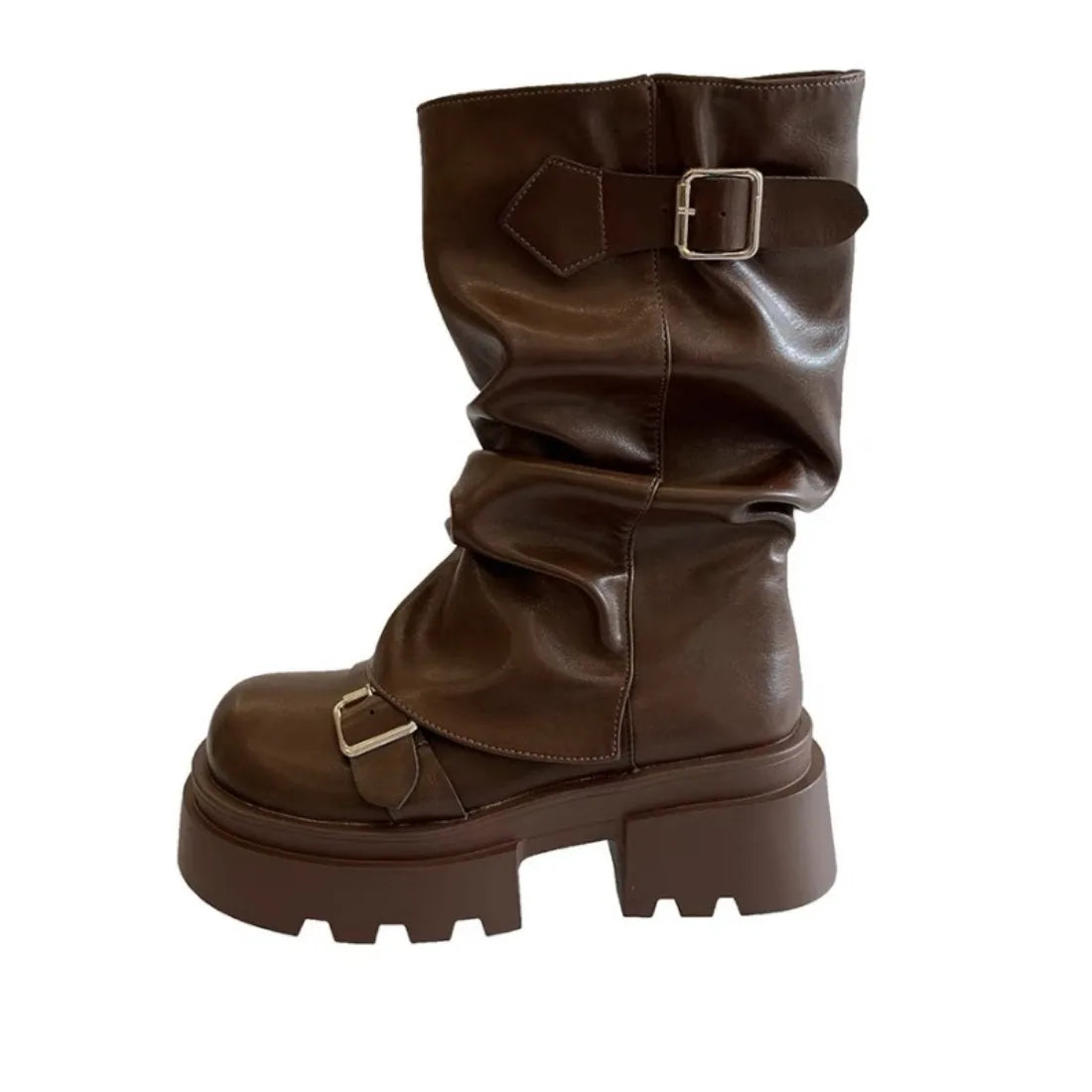 Autumn and Winter Fashion Retro Brown Western Cowboy Boots Women's Boots 2026 New Look Slim Thick and Stacked Short Boots