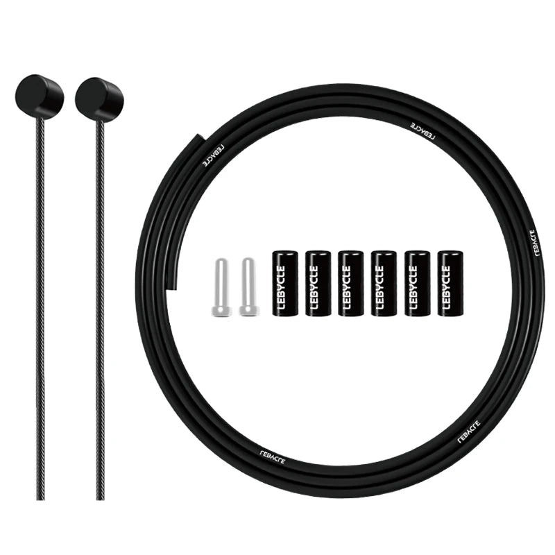 LEBYCLE MTB Road Bicycle Brake Line 1.7m Derailleur Shift Inner Wire 1.55/2.1m Brake Hose 2.5m Teflon Coated Bike Cable