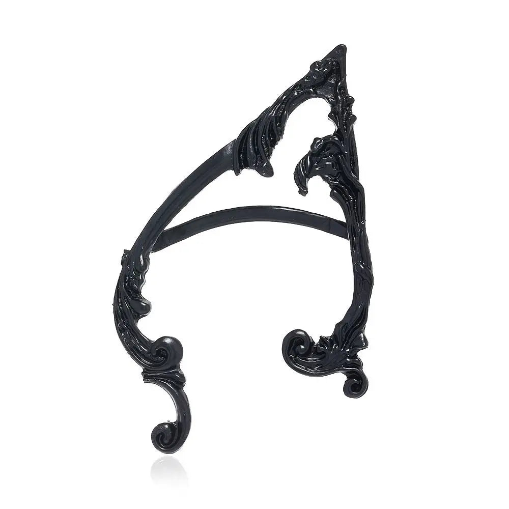 Ear Hook Clip Earrings Solid Color Fashion Design Gothic Elves Ear Cuff Women Earrings Korean Ear Bone Clip Pierced Earrings