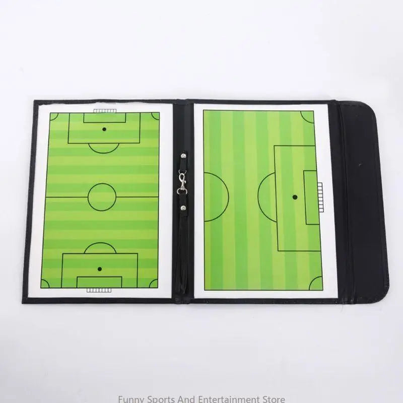 C4DE Football Soccer Board Portable Trainning Assisitant Equipments Leather Teaching Board Clipboard Gift
