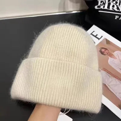 Men's and women's cold hats, winter hats, women's windproof pullover knitted hats, versatile and warm woolen hats