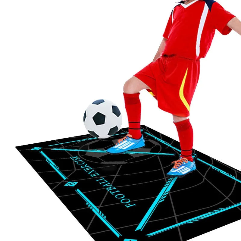 Soccer Skills Training Mats Football Practice Equipment with Instruction Markings for Indoor Outdoor Sports Use