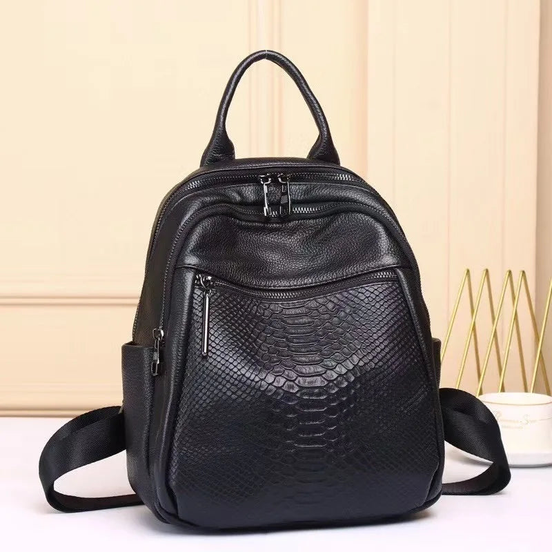Fashionable, simple, classic women's backpack versatile, daily simple temperament, travel, commuting, leisure, school handbag