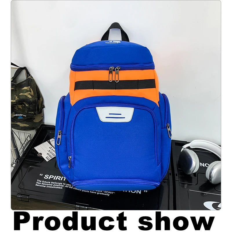 Basketball Soccer Backpack with Shoes Pocket  Outdoor Sports Training Commuting Bag Gym Fitness Bag College Laptop Schoolbag Men