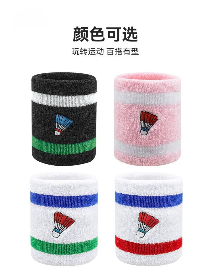 Badminton Wrist Guard Sports Equipment Professional Embroidery Tennis Protection Wipe Sweat Running Sweat Absorption Anti Sprain