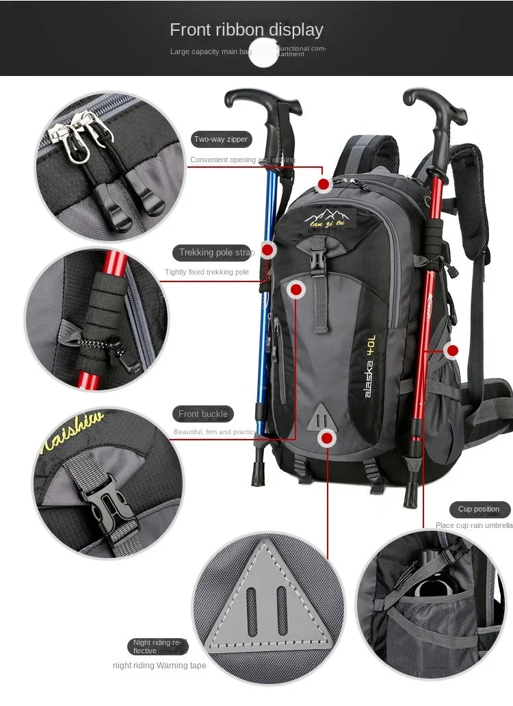 New Men Backpack Nylon Waterproof Casual Outdoor Travel Backpack Ladies Hiking Camping Mountaineering Bag Youth Sports Bags