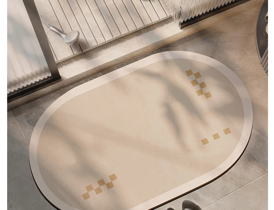 Bathroom Carpet Water-absorbing Quick-drying Floor Mat Non-slip Wash-free Rug Home Decoration Bath Diatom Mud Rugs  Alfombra