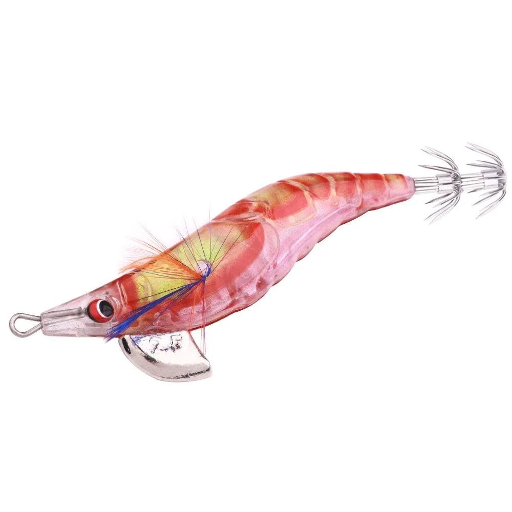10cm 12g Fishing Lure 2.5# hook Artificial Noctilucent Squid Cuttlefish Jigs Noctilucent Wood Artificial Squid Hook Jigs