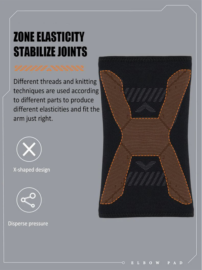 Sports Elbow Pads with Silicone Massage Tennis Arm Joint Sleeves Outdoor Basketball Arm Protectors Fitness Sport Protective Gear