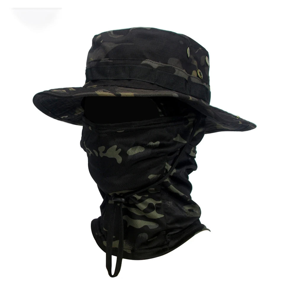 Sun Hats for Men Women Bucket Hat  UV Protection Boonie Hat for Safari Fishing Hiking Garden Black CP Beach