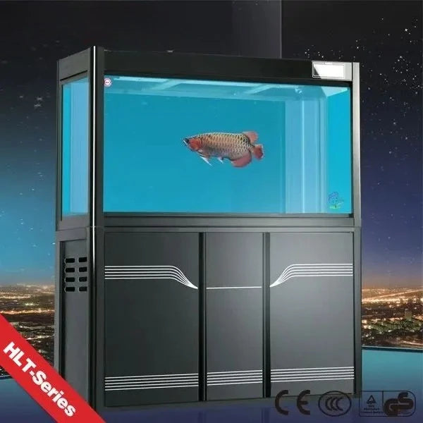 Large Glass Aquarium Kit, Customizable Eco-Friendly Fish Tank, Built-in LED Lighting & Water Pump for Professional Aquascaping
