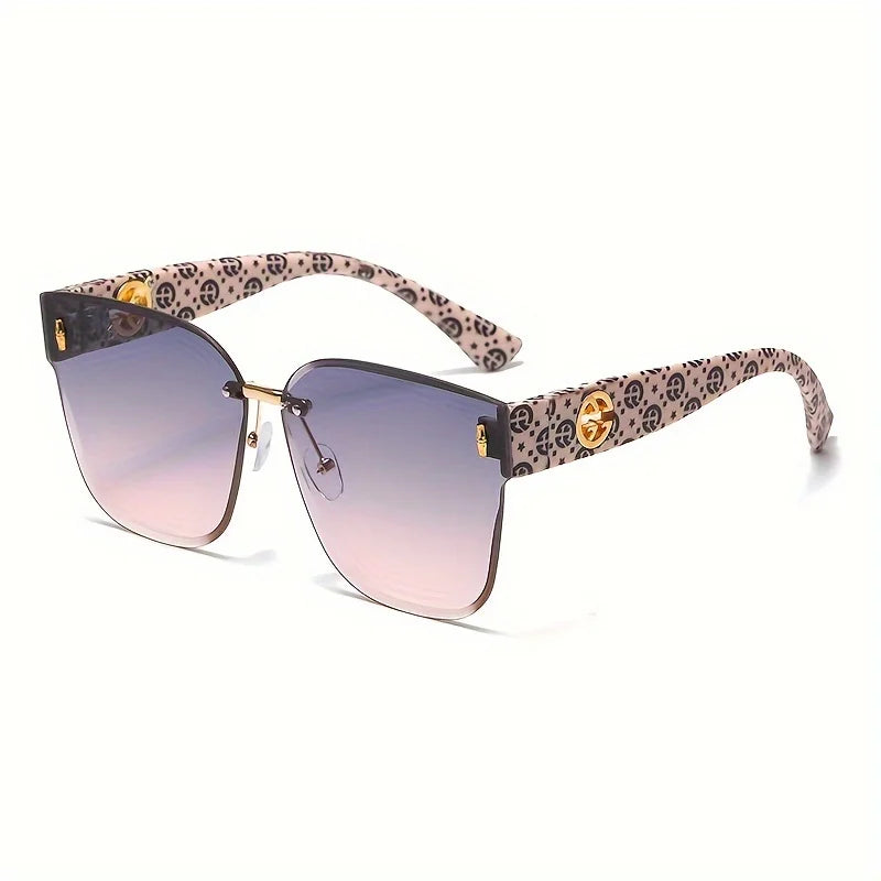 Luxury Womens Sunglasses Large Frame UV Resistant Gradient Lens Trendy High End Face Contouring Accessories
