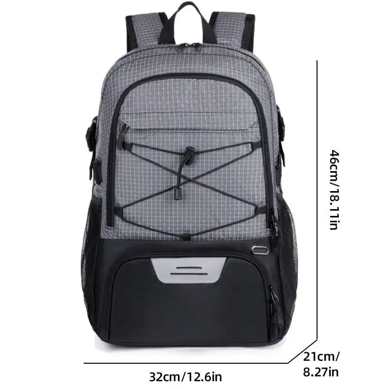 Travel Backpack Sport Basketball Soccer Football Commuting Hiking Trekking Bag Shoes Pocket Outdoor Short Trip College Schoolbag