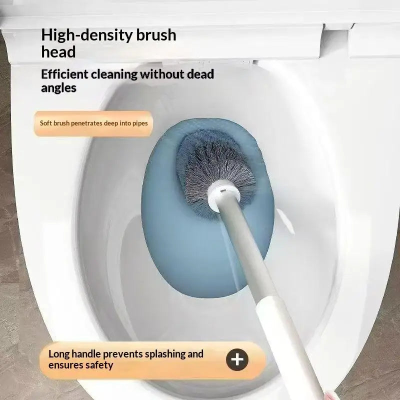 Bathroom Cleaning Made Easy with 4-In-1 Multifunctional Toilet Brush, Full 360° No Dead Corner Cleaning Set.