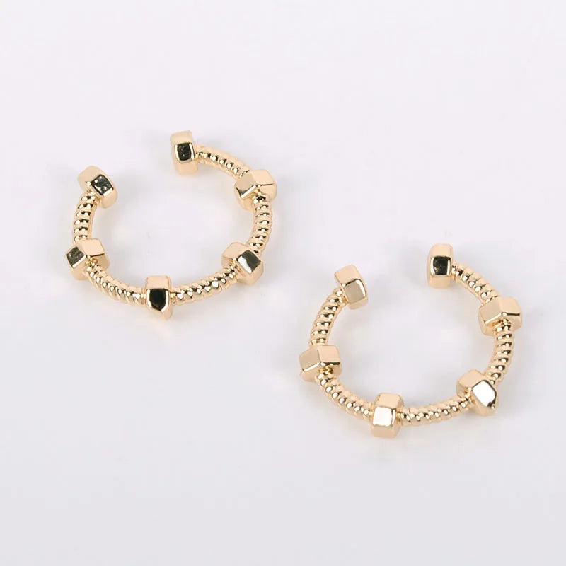 Stackable Earrings Without Ear Hole Star Wrap Clip On Earrings Earcuff for Women Ear Screen Climb Cuffs Fake Piercing One pair