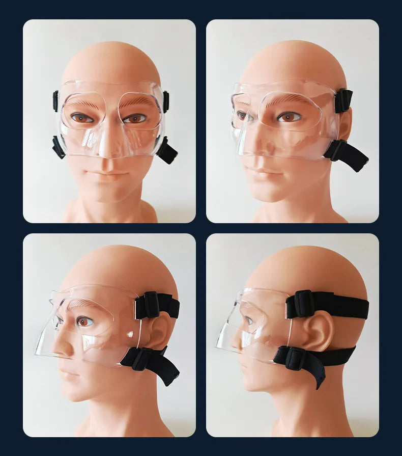 Sports Nose Helmet Basketball Mask Nose Guard Face Shield Protective Mask With Adjustable Elastic Strap Anti-collision Equipment