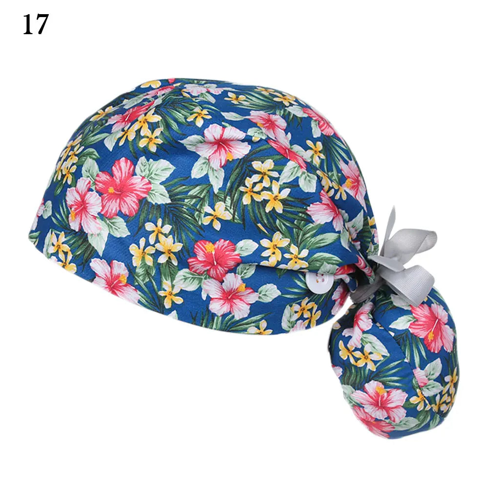 Women & Men Tie Back Hats Ponytail Holder Adjustable Long Hair Cap Working Hat With Button Working Cap