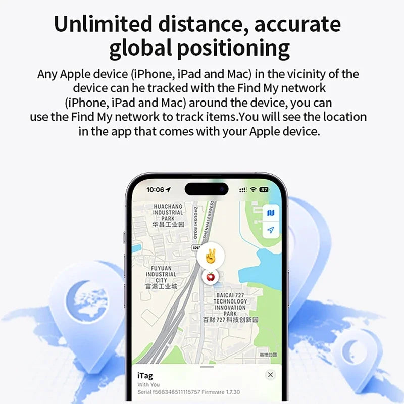 4-Pack IOS GPS Smart Tag for Find My Tracker Kits with Strong Magnetic Suction Silicone Shell Anti-loss for Pet CarSmart Tracker