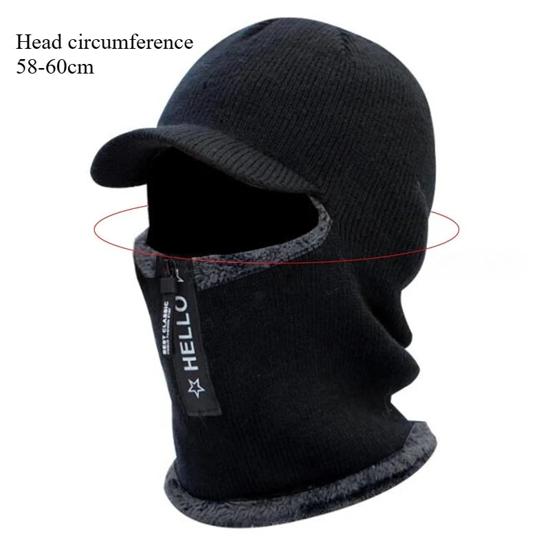 Winter warm hats, cycling hats, skiing hats, outdoor ear-protecting hats, warm, windproof and sunshade hats, all-in-one hats
