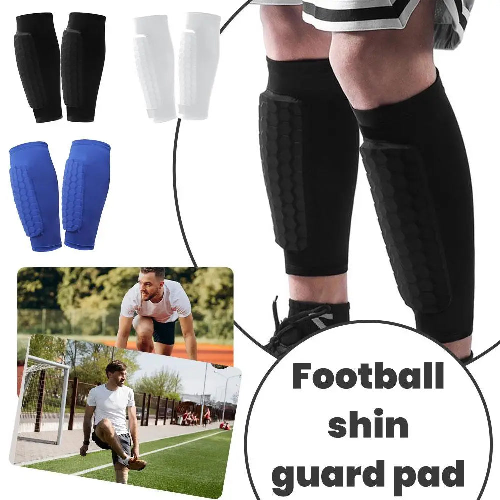 Football Shin Guard Socks Sleeves with Foam,Calf Compression Sleeve Honeycomb Pads,Sports Legging & Soccer Equipment