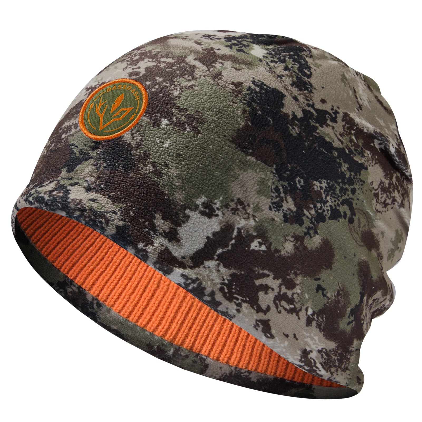 BASSDASH Reversible Windproof Fleece Winter Beanie Hats Thick Warm for Men Women Stretchy Fit Unisex Cuffed Knit Hat