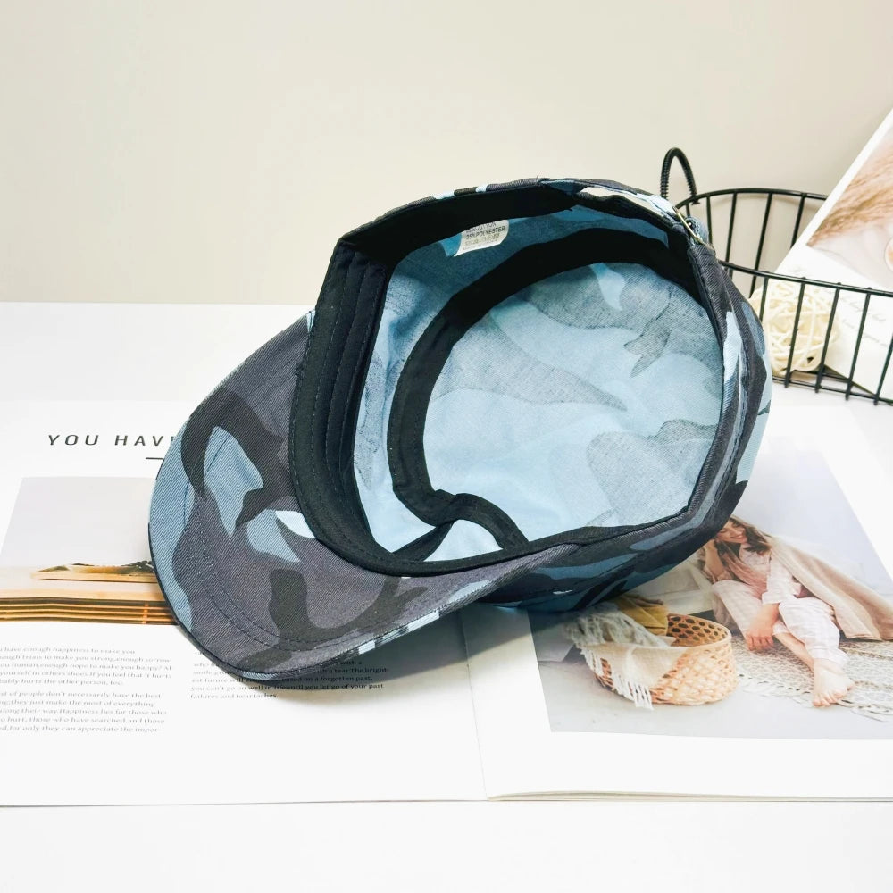 Spring and Summer Simple Camouflage Hats for Men and Women Outdoor Camping Fashion Versatile Hats Casual Hats Flat Top Hats