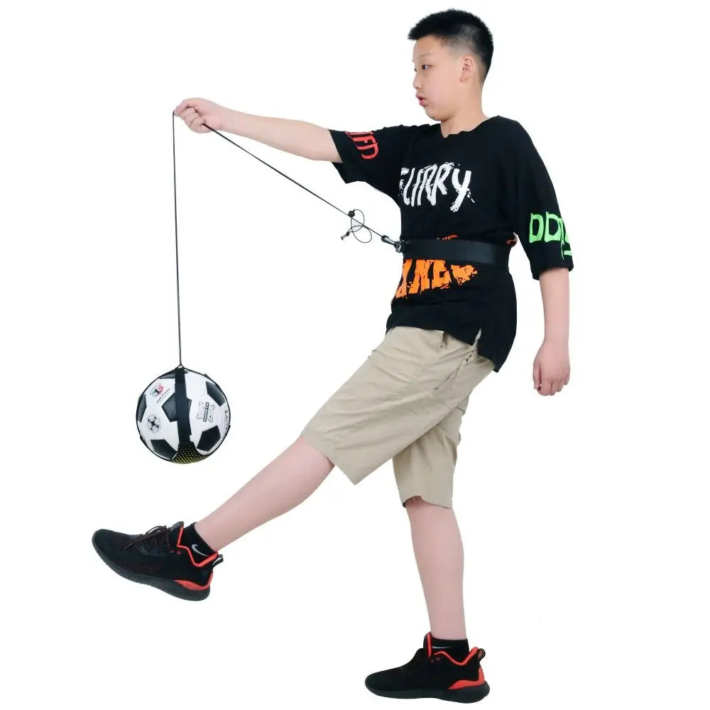 Elastic Belt Soccer Ball Juggle Bags Kicking Durable Football Training Equipment Adjustable Portable Soccer Trainer Belt Adults