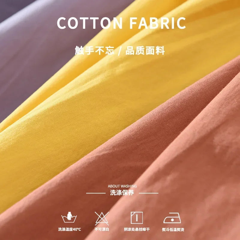 Japanese Fresh Mens Long Sleeve Shirts Spring Summer Daily Casual Man Shirts Lapel Pocket Yellow Shirt Pure Cotton Top Simple