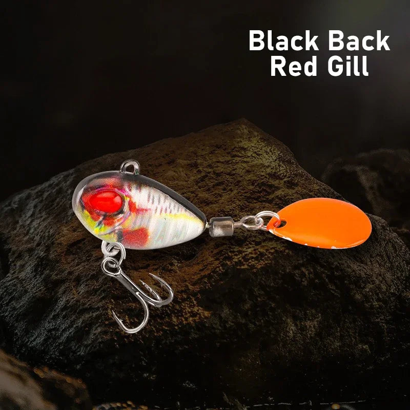 Far Casting Sea Bass Fishing Lures Set Spoon Spinner Bait Sinking Wobblers Metal Jig VIB  Rotating Sequin Tail Saltwater Baits