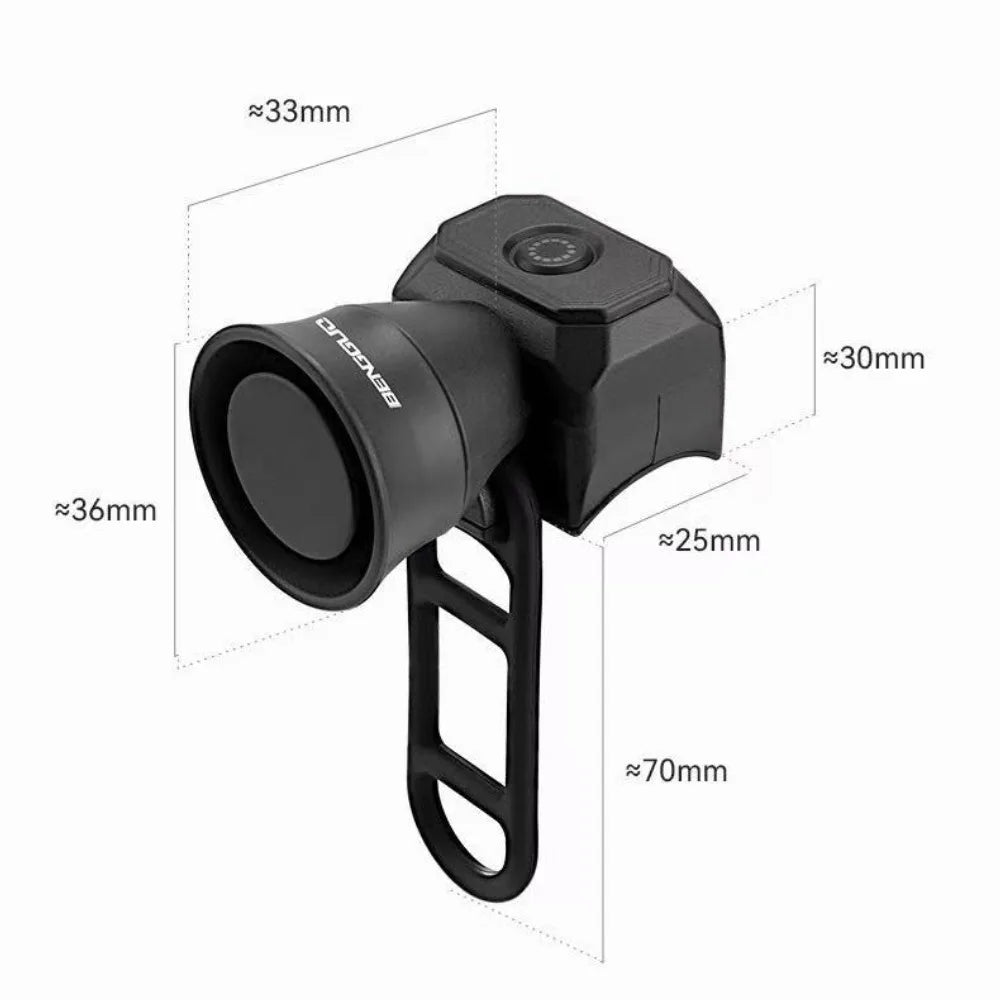 Bicycle Horn, Mountain Bike Bell, Mini USB Charging or Battery Powered, Waterproof Electronic Bell, Bicycle Riding Equipment