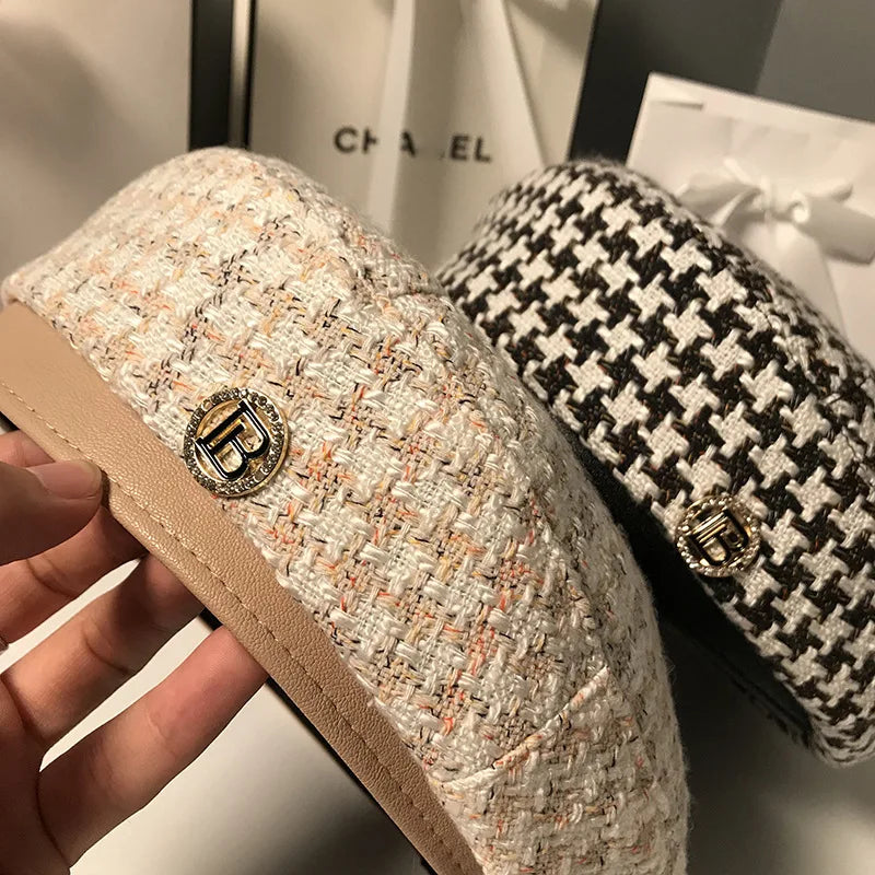 Hats for women autumn and winter cotton women's  beret flat cap warm cap sunscreen cap fashion age-reducing cap panama cap K244