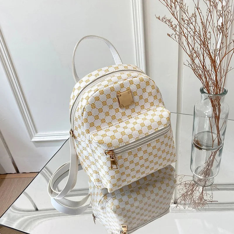 Classic Women Backpack Fashion School Bags Female Daily Shopping Girl Small Backpacks Schoolbags 2025 Ins