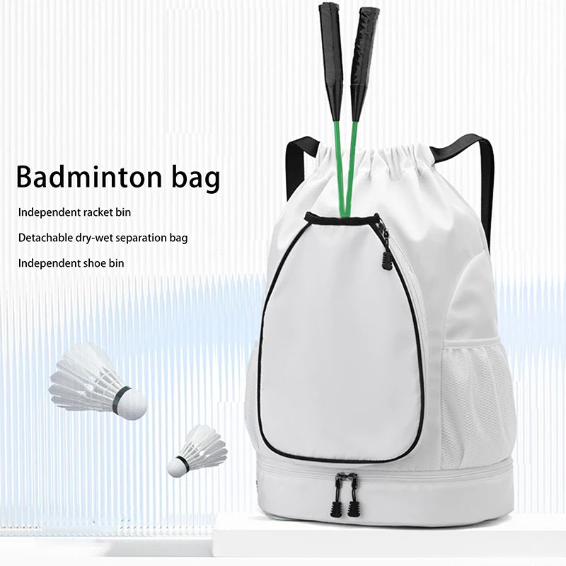 High-Capacity Sports Bag for Gym – Includes Dual Racket Spaces and Shoe Pocket, Ideal for Tennis and Badminton