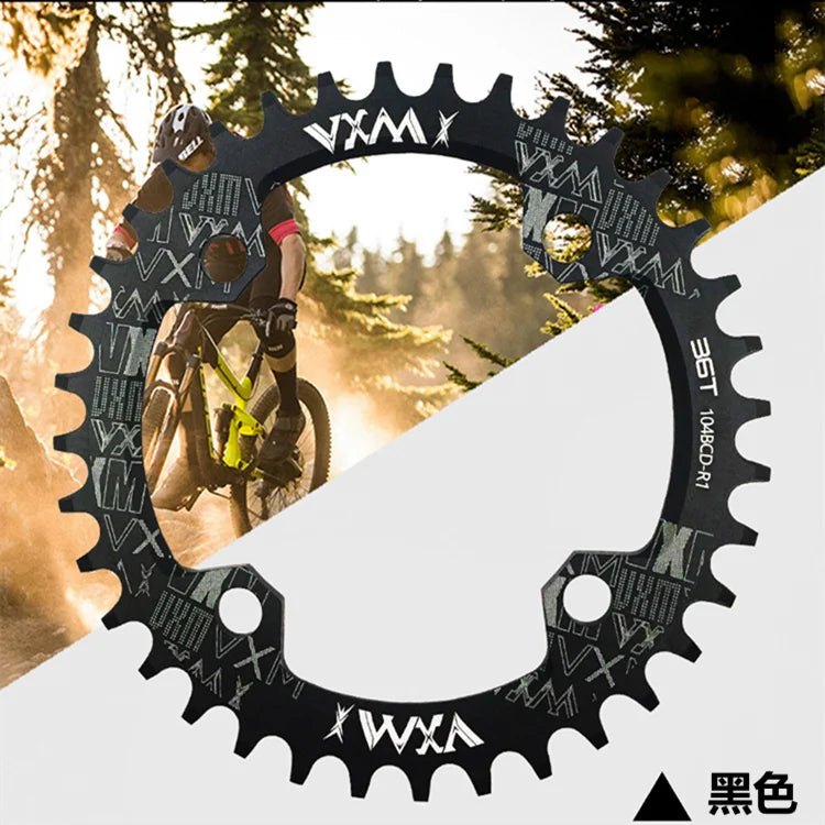 Bike 104BCD Elliptic mountain bike 32T 34T 36T 38T modified plus and minus teeth single tooth disc bycicle accesories Crank