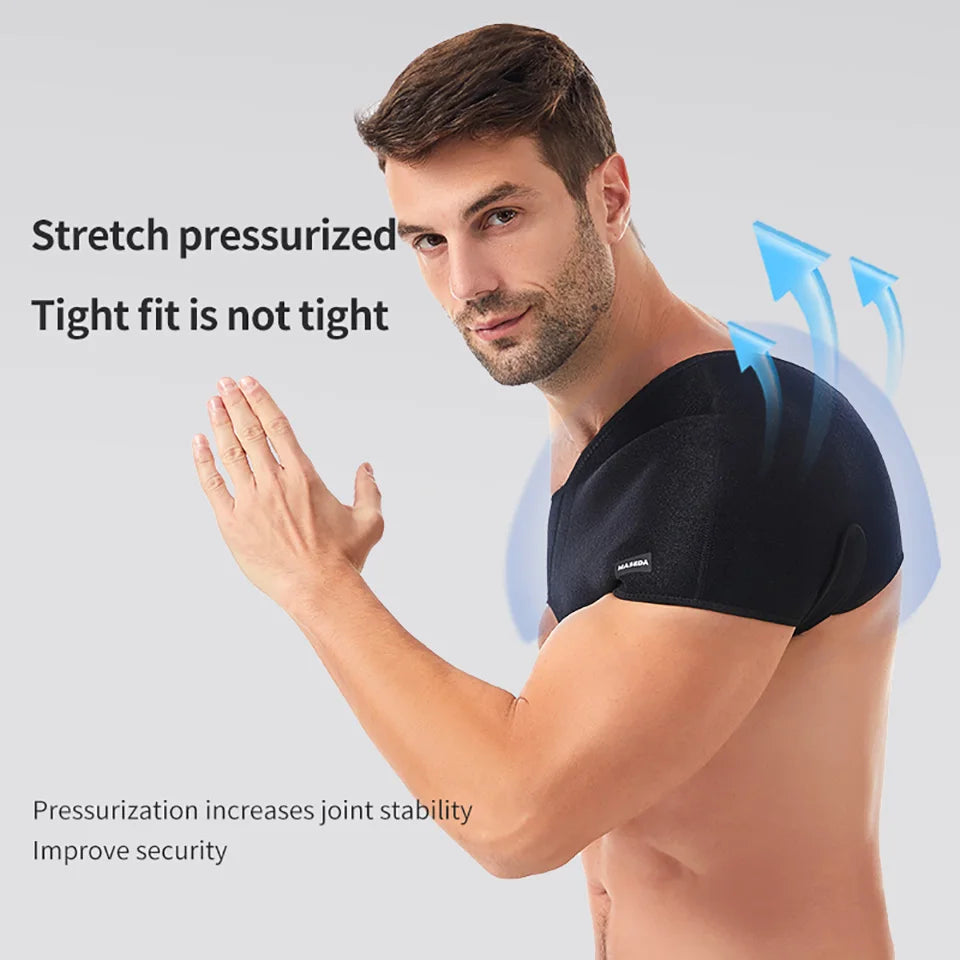 Sports Shoulder Pads Wide Adjustable Shoulder Guard Stretching Pressurized Protective Gear Fitness Outdoor Riding Weightlifting