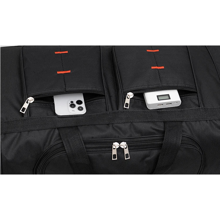 Large capacity luggage bag - multi pocket travel handbag, sports equipment bag, zipper closure