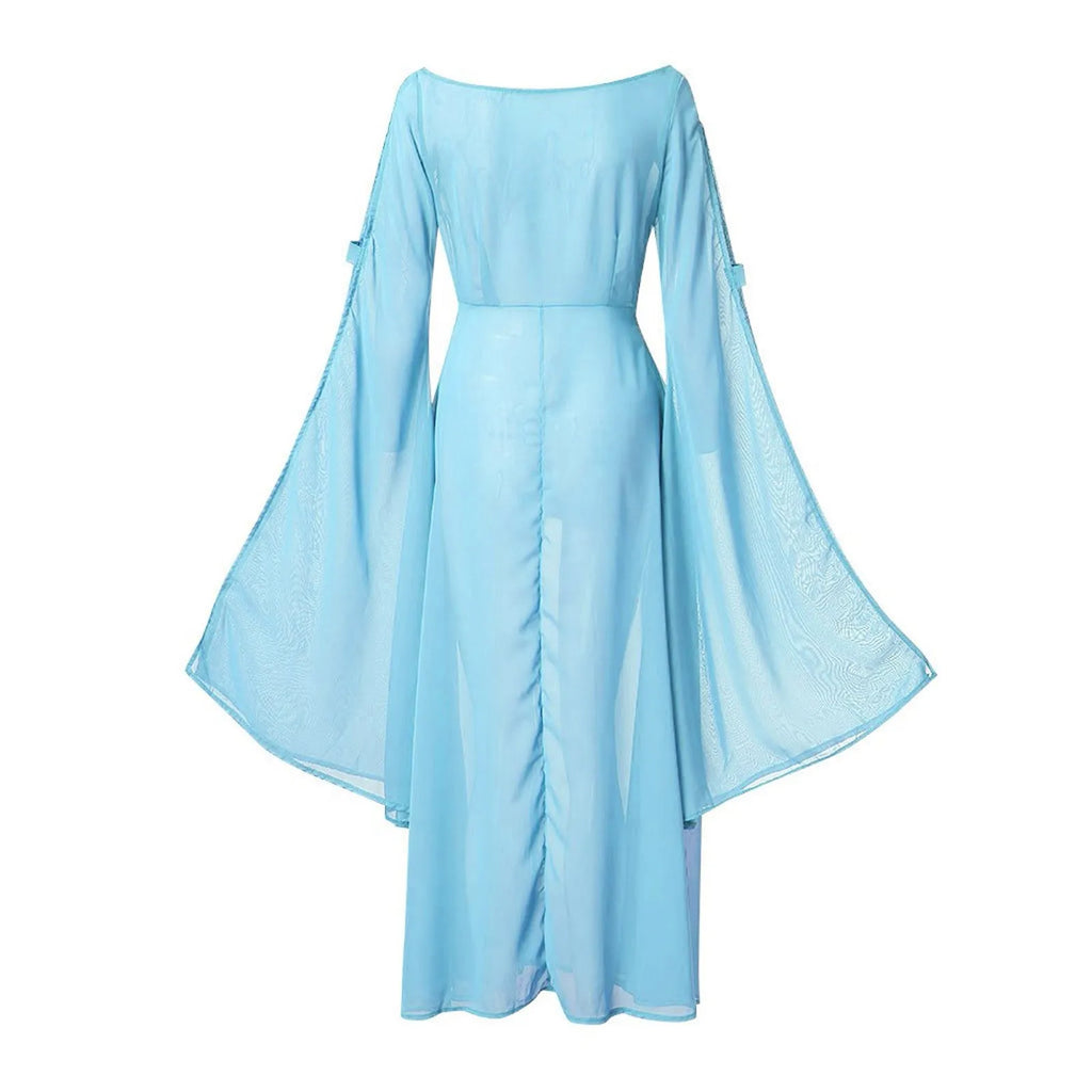 ladies dress Elegant off shoulder round Neck high Waist Wrapped Maxi Dress Women halloween Party Club Elegant Evening Dresses